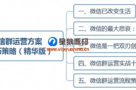 微信群运营图表运营方案及技巧策略（精华版）