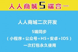 人人商城封装打包APP微信商城APP,5端合一